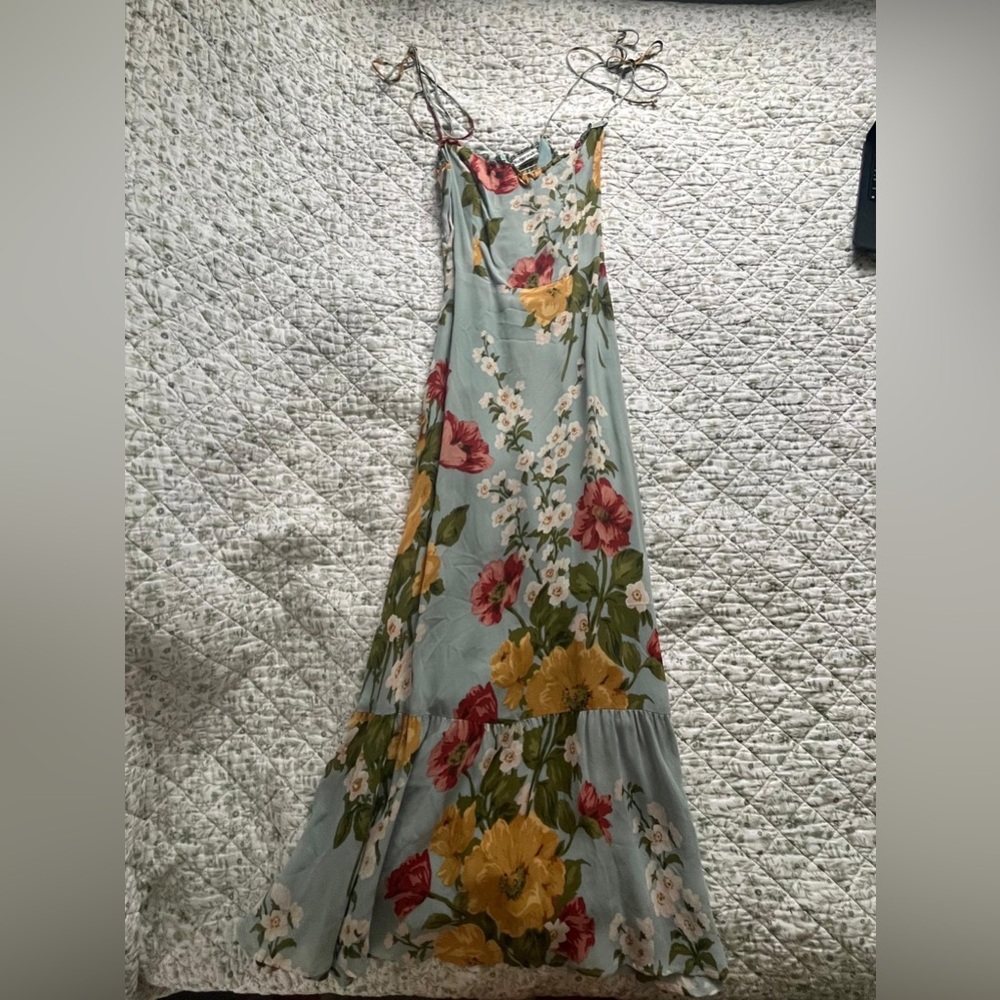 Reformation floral blue cottage core dress size 4